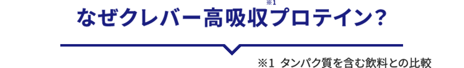 なぜクレバー高吸収プロテイン？
